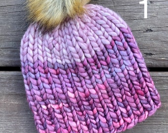 Scrappy Malabrigo Beanie - Hand Knit Hat - Knit Beanie - Winter Hat - Cozy Warm Gifts