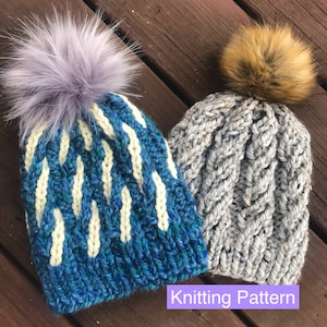 Knitting Pattern - TWISTY TWIZZLER BEANIE - Beanie Knitting Pattern - Hat Knitting Pattern - Malabrigo Hat Pattern -Multi Color Knit Pattern
