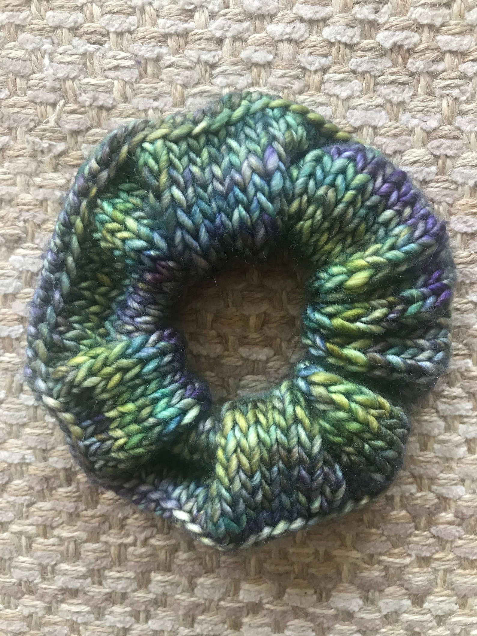 Hand Knit Scrunchie Hair Tie Knit Hair Accessory Etsy