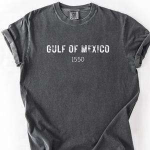 Gulf of Mexico Comfort Colors T-Shirt, Distressed Map Unisex Tee, Anti Trump Shirt