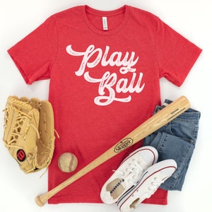Play Ball Shirt, Baseball tee, vintage retro design, softball, tee ball, little league, baseball mom tshirt