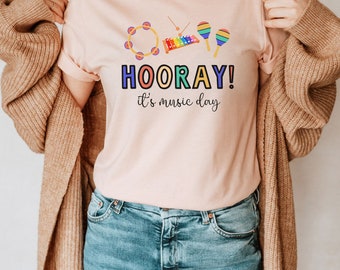 Hooray Music Day Shirt, Music Teacher Gift, Musician Tee