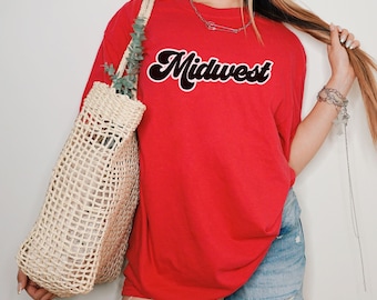 Midwest Shirt, oversized tshirt, Midwestern Clothing, Farm Girl Shirt, Great plains Midwesterner tee, Up North Ope tshirt, Great Lakes Life