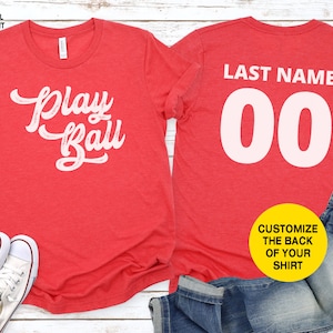 Custom Baseball Shirt, Custom Playball shirt, personalized softball tee, name and number shirt for mom, baseball dad shirt player team shirt
