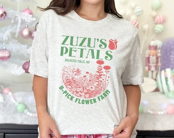 It's A Wonderful Life T-shirt for Classic Christmas Movie Lovers, Zuzu's Petals Christmas Shirt, Bedford Falls Wonderful Life floral shirt