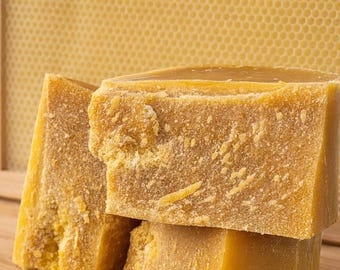 Blocco di cera d'api da 1 kg – Cera d'api naturale lituana per la fabbricazione di candele, artigianato fai da te, saponi e progetti