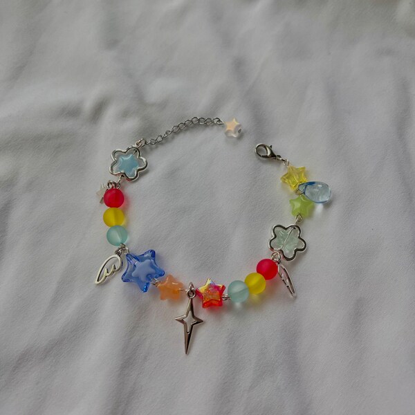 Rainbow Dash MLP Cluster Charm Bracelet