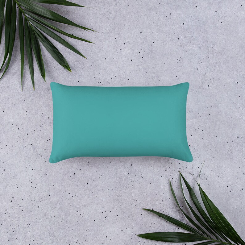 Breeze Block Pillow Cover Throw Pillow Decorative Pillow Home Decor Cushion Mid Century Modern Turquoise Blue White Geometric