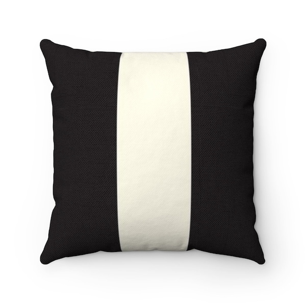 Pillow Covers Color Block Black Off White Stripe Throw Pillow Covers Cushion Mid Century Modern Couch Sofa Pillow Covers Scandinavian