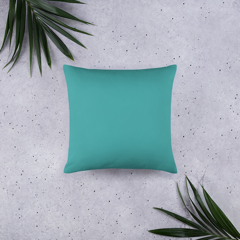 Breeze Block Pillow Cover Throw Pillow Decorative Pillow Home Decor Cushion Mid Century Modern Turquoise Blue White Geometric