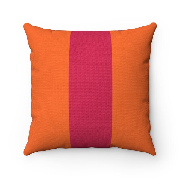 Orange Stripe Pillow Etsy