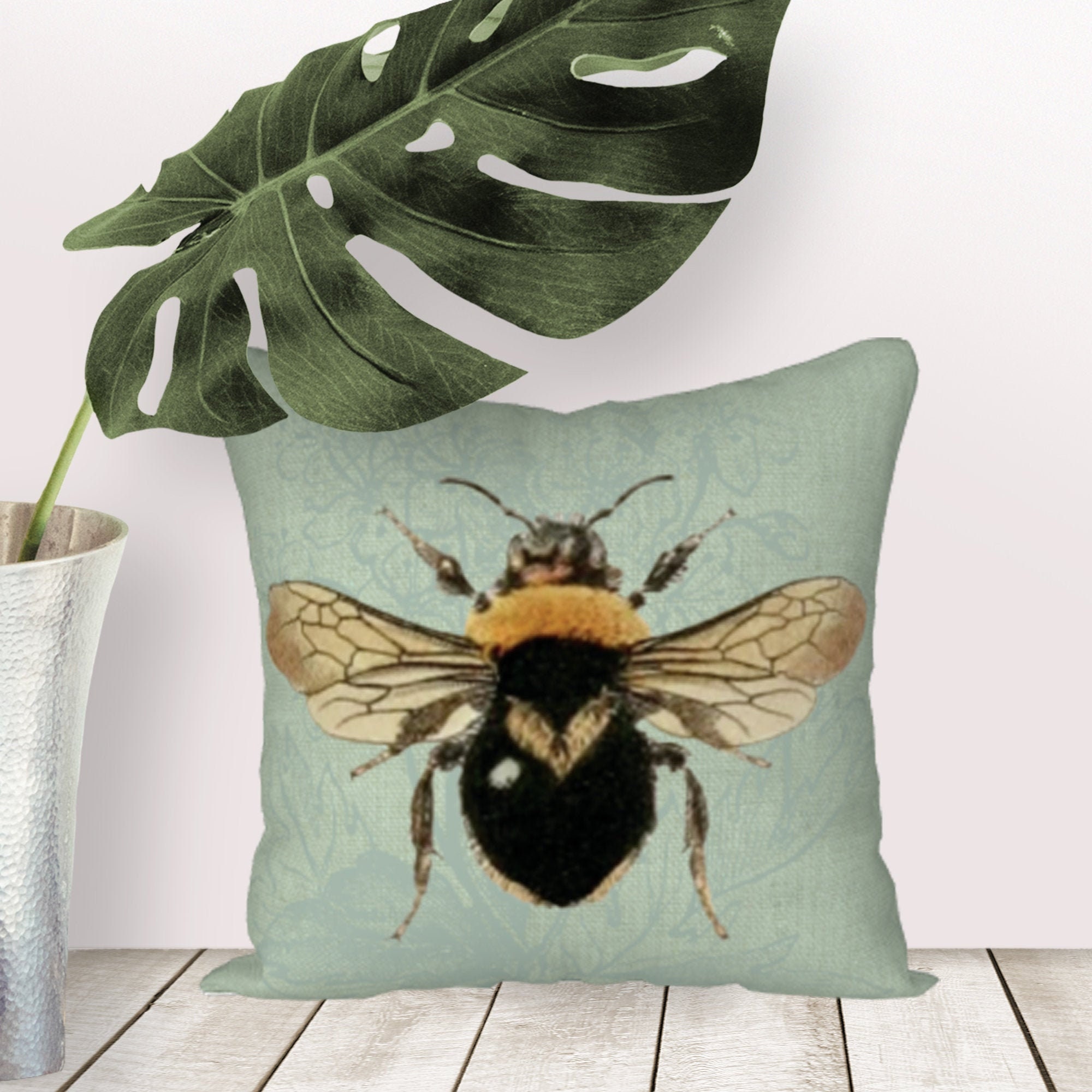 Aqua Queen Bee Pillow Cover Throw Pillow Decorative Pillow Etsy