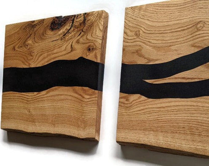 MADE TO ORDER Wood and Epoxy Wall Art Epoxy River Wall Mount Wood and Epoxy Art Live Edge Epoxy