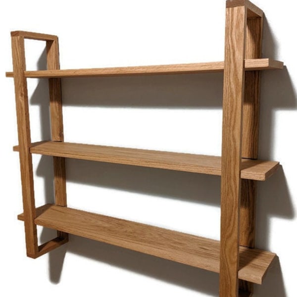 Wall Mount Bookshelf Etsy