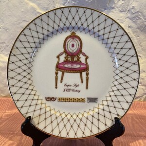 Limoges Decore a la Main Godinger dessert plate, French Chair Collection