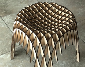 Parabolic puzzle stool