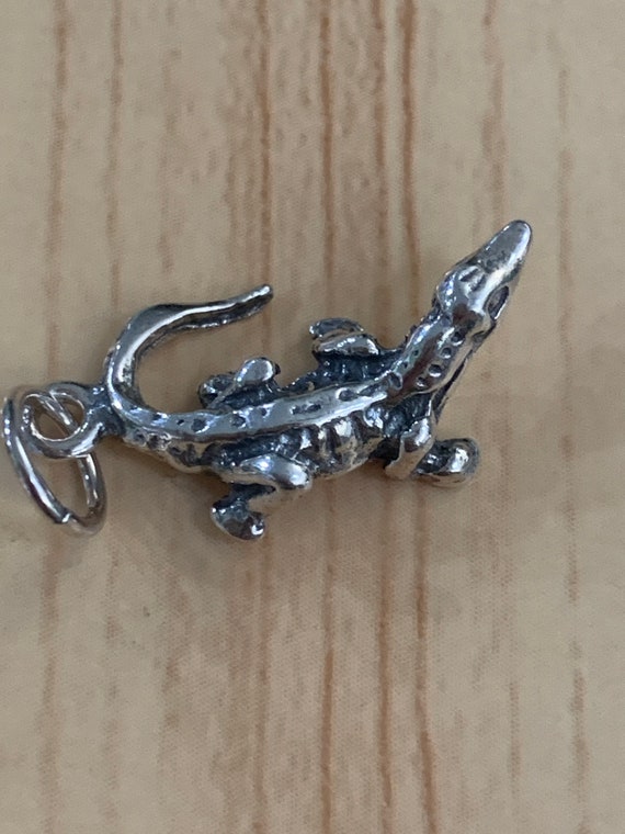 925 Alligator Sterling Silver Jewelry Charm - image 2