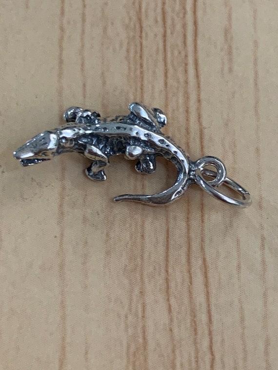 925 Alligator Sterling Silver Jewelry Charm - image 1
