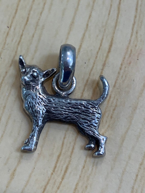 Chihuahua Dog 925 Sterling Silver Jewelry Charm #p