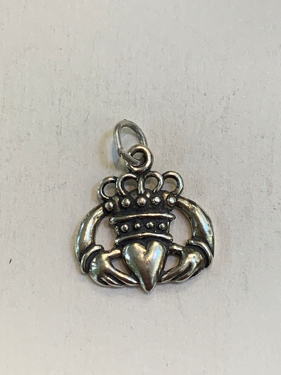 Claddagh .925 Sterling Silver Jewelry Charm - image 1