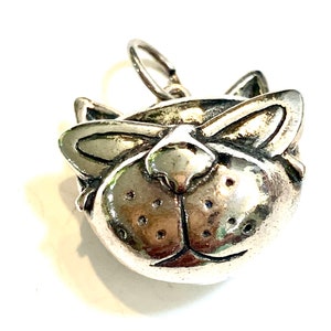 925 Vintage Cool Cat Sterling Silver Jewelry Charm #artsy cat