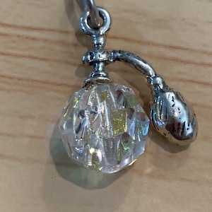 Crystal Perfume Bottle Sterling Silver Jewelry Charm