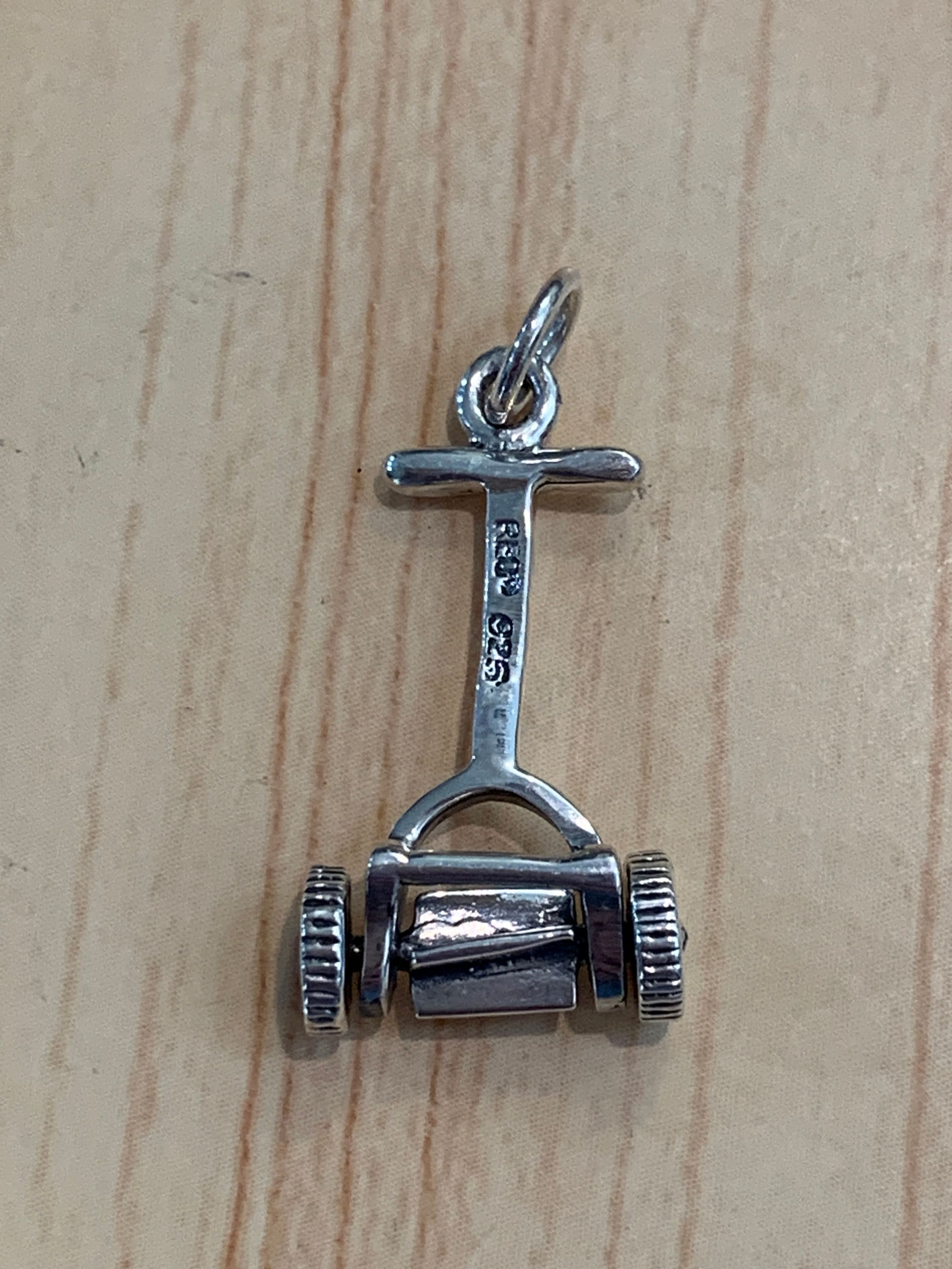 Push Lawn Mower Charm Sterling Silver Push Lawn Mower Charm Sterling Silver
