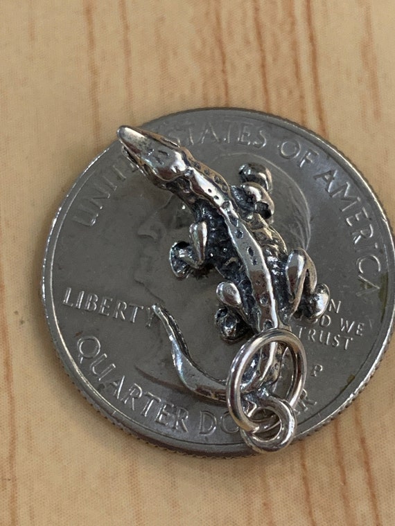 925 Alligator Sterling Silver Jewelry Charm - image 4