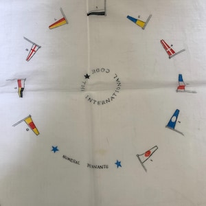 Unique Vintage International Codes Handkerchief #boating #yacht club #unisex