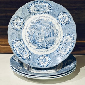 Antique Ridgways England Blue Flow China Oriental Pattern c.1890s image 2