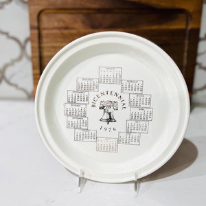 Vintage American Bicentennial 1976 Calendar Plate | American Ironstone 10” Collector Plate