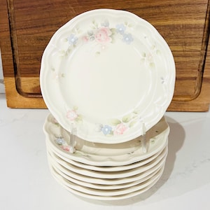 Vintage Pfaltzgraff Tea Rose Salad Plates Set of 4