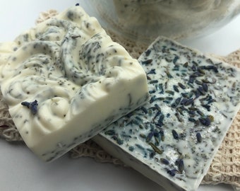 Set of 2 Patchouli sweet orange lavender goats milk soap