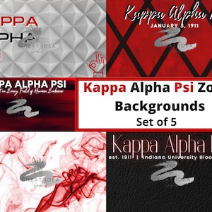 Kappa Alpha Psi Zoom Background | Virtual Background | K A Psi  |  Red and White | Nupe | Divine Nine