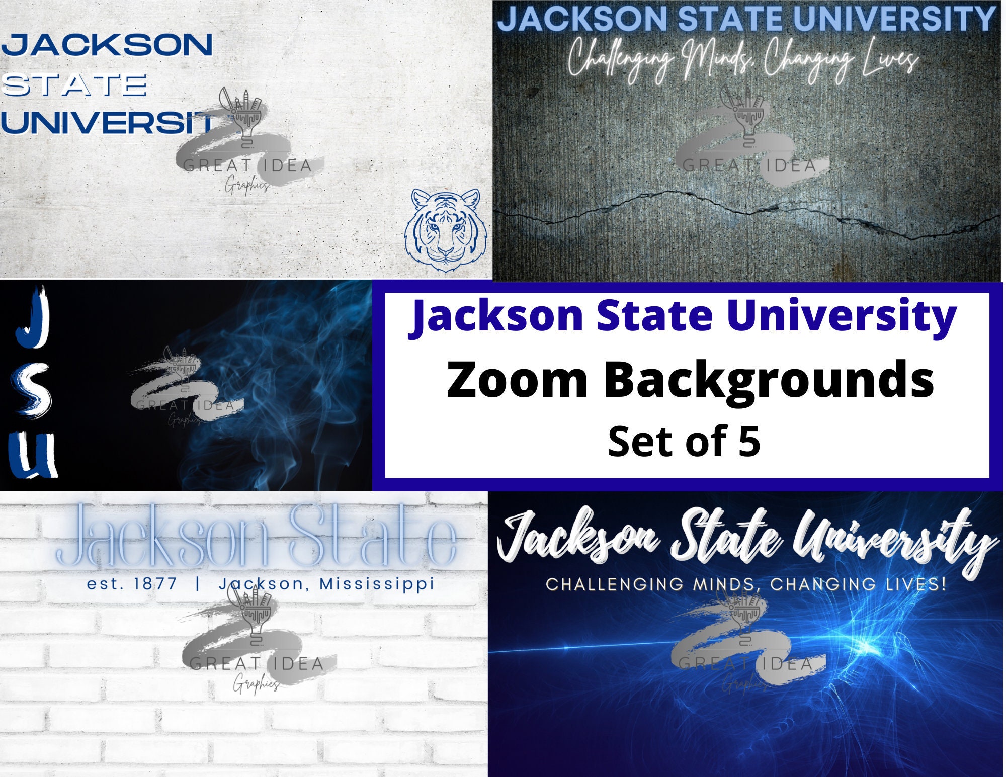 Jackson State University Zoom Background Virtual Background JSU HBCU Etsy