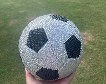 Bola de futebol com strass – Decoração esportiva brilhante