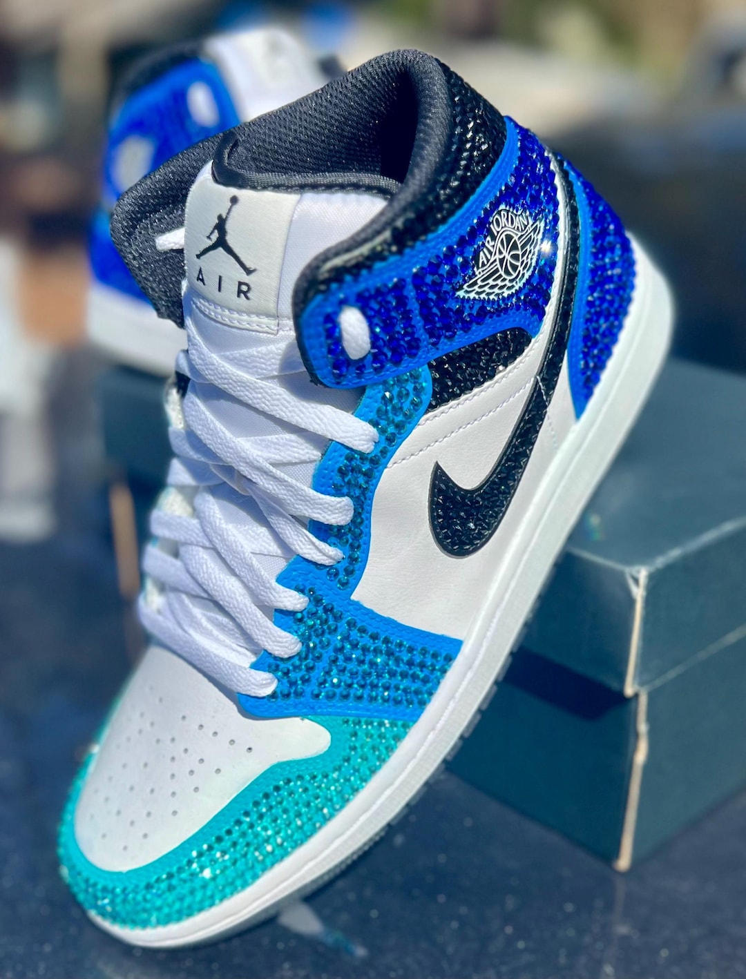 blinged out jordans