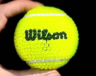Bola de tênis Wilson personalizada com strass: presente brilhante e brilhante