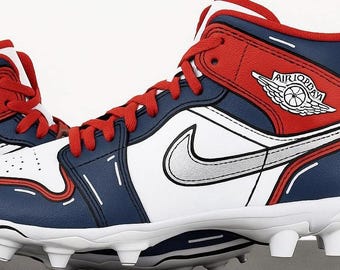custom air jordan baseball cleats