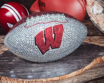 Futebol de cristal com strass personalizado - Presente e decoração de futebol de cristal com strass feito à mão - Festa na cama - Dia da mídia