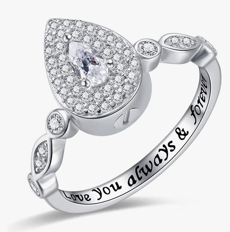 Cremation Urn Ring for Women Urn Ring for Human Ashes 14K Etsy