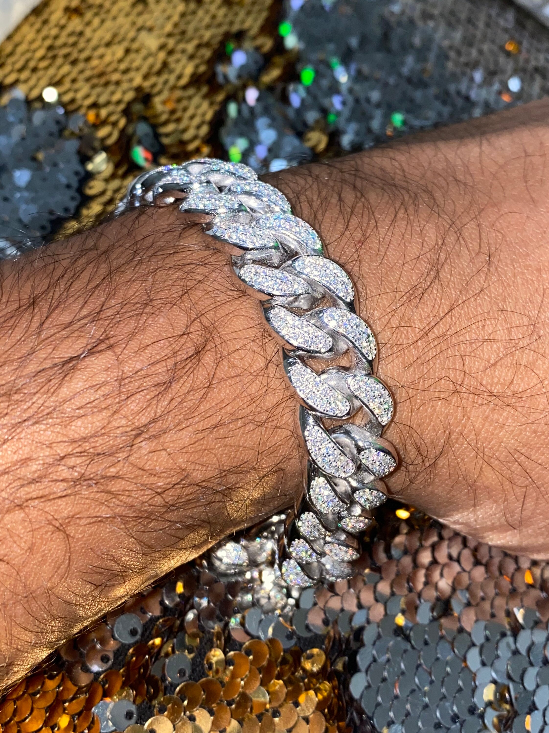 Mens vvs diamond sale bracelet