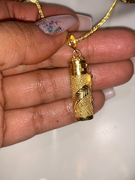 Gold Cremation Ashes 14k Urn Pendant Jewellery Gold Cremation