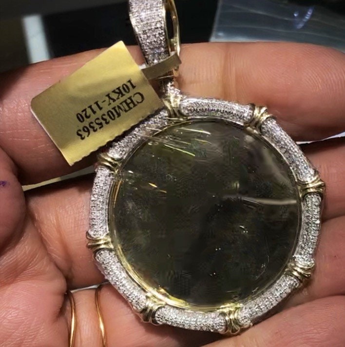 Custom made real diamond memory pendant charm. 3/4 cttw Etsy