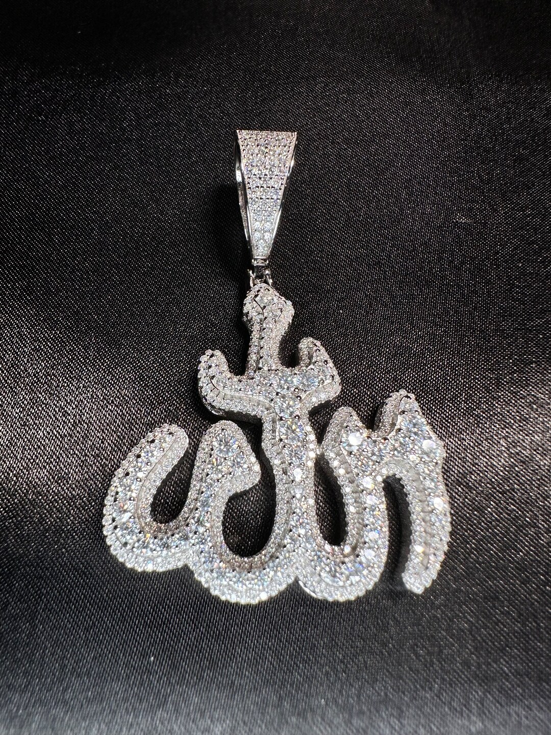 VVS Diamond Allah Pendant Gra Certified Moissanite Diamond Etsy