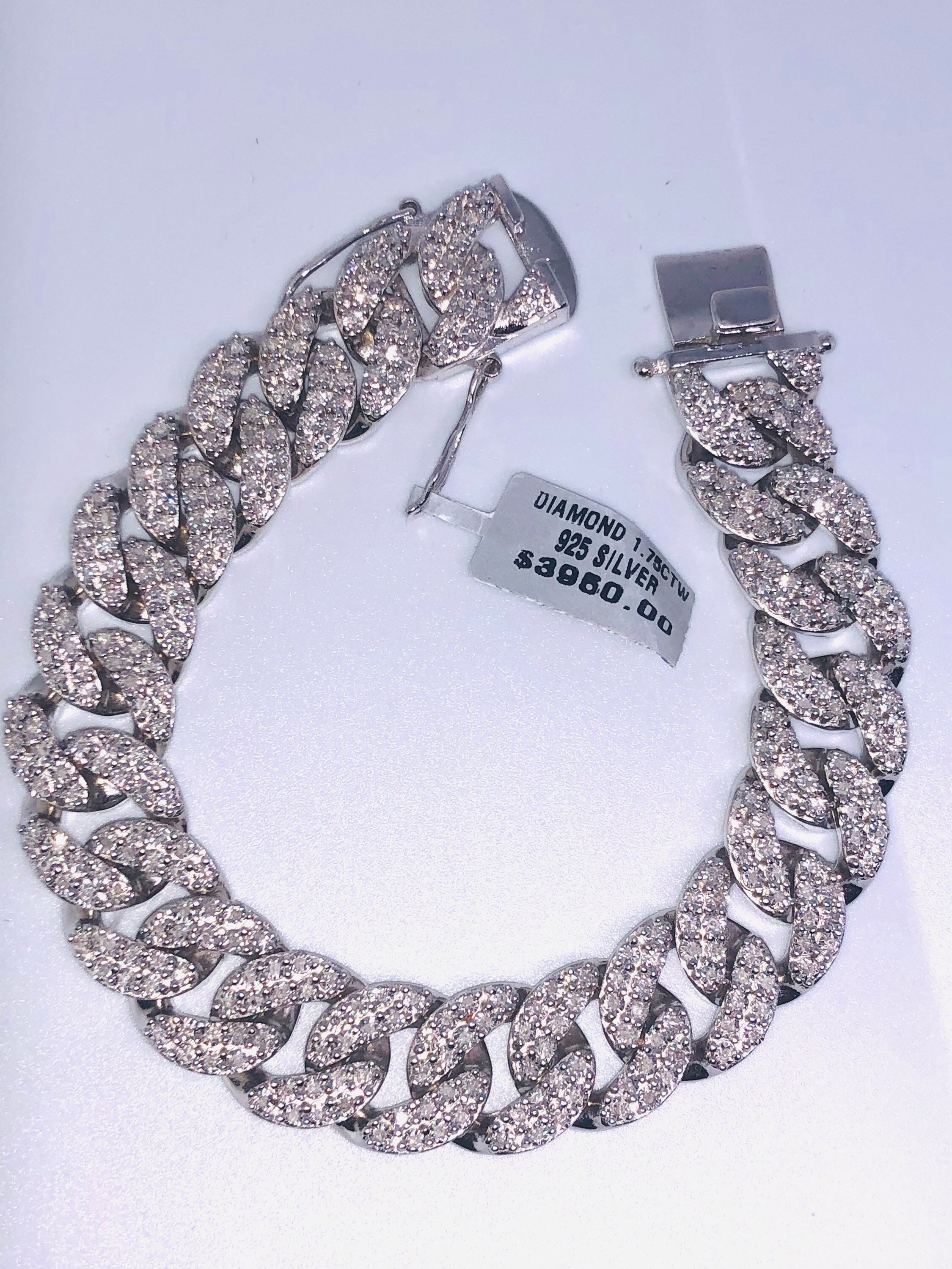 Diamond Cuban Link Bracelet (9mm) - If & Co. 14K White Gold / Vs-si / 7.5 inch