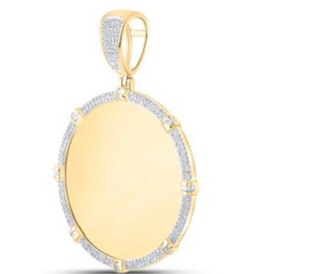 Diamond Memory Pendant Necklace 10k Gold Vermeil Etsy