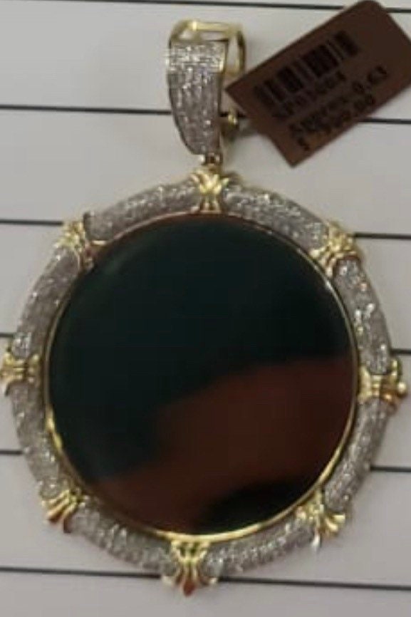 Custom made real diamond memory pendant charm. 3/4 cttw Etsy