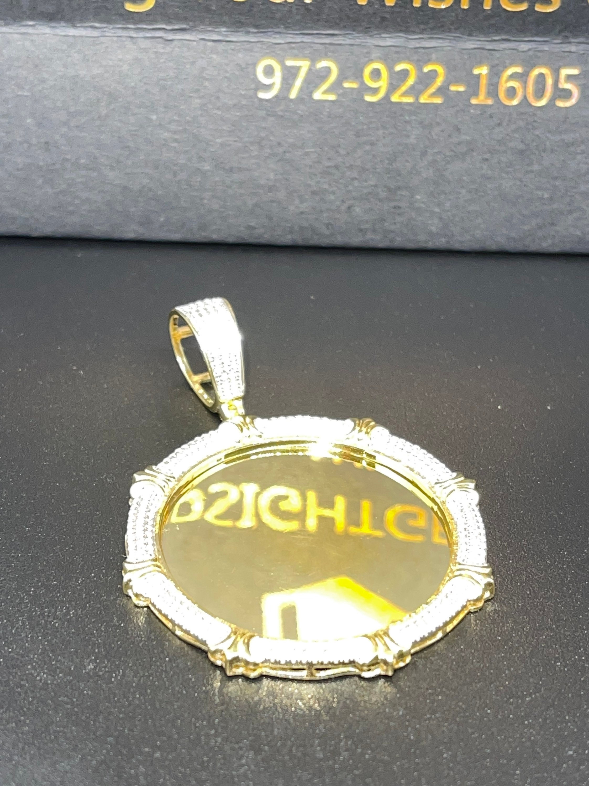 Custom made real diamond memory pendant charm. 3/4 cttw Etsy