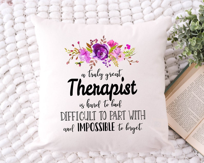Psychotherapist Gift Therapist Appreciation Gift A Truly Great Therapist Therapist Pillow Cover Gift For Therapist Therapist Gift